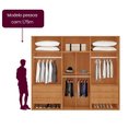 Ver mais imagens de Guarda-Roupa Casal MDF com 6 Portas e 6 Gavetas Vision Reflecta Marrom/Marrome/Off White