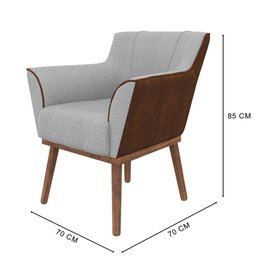 Poltrona Decorativa Dubai em Linho Just Time - 5