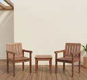 Ver imagem 1 de Poltronas e Mesa de Centro para Jardim Varanda em Madeira Maciça