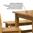 Ver imagem 7 de Conjunto Mesa de Jantar 160cm 2 Cadeiras e 2 Bancos 100% Madeira Maciça Ventimiglia Espresso Móveis Marrom/Nogueira