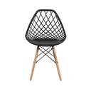 Ver imagem 3 de Conjunto Mesa Redonda Chanfrada Branca Eames 90cm + 4 Cadeiras Preta Kaila Dsw - La Mobilia