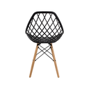 Ver imagem 5 de Conjunto Mesa Redonda Chanfrada Branca Eames 90cm + 4 Cadeiras Preta Kaila Dsw - La Mobilia
