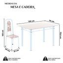 Ver imagem 3 de Conjunto Sala de Jantar com 4 Cadeiras Lara Branco/Bege