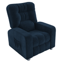 Ver imagem 4 de Poltrona Reclinável Lyon Veludo Maserati Azul 82x140cm com Sistema Zero Wall