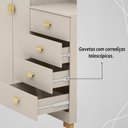 Ver imagem 6 de Cômoda Roupeiro com Espelho 2 Portas 4 Gavetas Cristal - Fendi Fendi