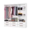 Ver imagem 3 de Guarda Roupa 6 Portas 6 Gavetas e Espelho Unique -grand Line