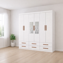 Ver imagem 1 de Guarda Roupa 6 Portas 6 Gavetas e Espelho Unique -grand Line