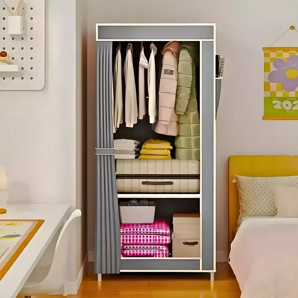 Guarda Roupa Closet Dobrável Organizador com Capa de Tecido - 4