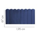 Ver imagem 2 de Painel Estofado Nuvem Alanis King Size Madeira Maciça Suede Azul Marinho Gat Magazine 195cm