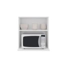 Ver imagem 3 de Armário Cozinha Nicho Micro-Ondas 65cm 1 Porta Evidence - Branco