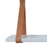 Prateleira de Parede 120 Cm em Mdf com Alça de Couro Sintético Cor Branco - 3