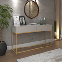 Ver imagem 3 de Aparador Eros 110cm com Base Metálica Estilo Industrial Resistente e Moderno para Sala Estar:off Whi
