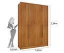 Ver imagem 4 de Guarda Roupa Dinamarca 4 Portas Tcil Cinamomo