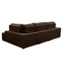 Ver imagem 4 de Sofá de Canto Retrátil e Reclinável com Molas 3,00x2,00 Marília Suede Marrom Rover & Beato