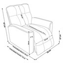 Ver imagem 5 de Poltrona do Papai Reclinável Manual Comfort Veludo Bege - Vimont Moveis