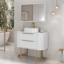 Ver imagem 1 de Conjunto Alice 1 Metro com Pés - sem Cuba - Fabribam Branco
