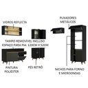 Ver imagem 2 de Cozinha Completa de Canto Preto Reims Madesa