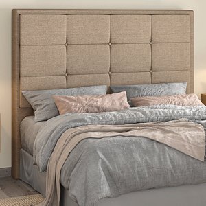 Cabeceira para Cama Box Casal 140cm Sena Linho Bege - Sallar Home