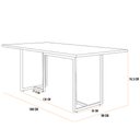 Ver imagem 4 de Mesa de Jantar 6 Lugares Retangular Maldiva F01 Industrial 180cm Preto Fosco - Lyam Decor