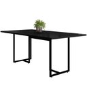 Ver imagem 1 de Mesa de Jantar 6 Lugares Retangular Maldiva F01 Industrial 180cm Preto Fosco - Lyam Decor