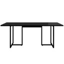 Ver imagem 2 de Mesa de Jantar 6 Lugares Retangular Maldiva F01 Industrial 180cm Preto Fosco - Lyam Decor