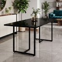 Ver imagem 4 de Mesa de Jantar 6 Lugares Retangular Maldiva F01 Industrial 180cm Preto Fosco - Lyam Decor