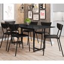 Ver imagem 2 de Mesa de Jantar 6 Lugares Retangular Maldiva F01 Industrial 180cm Preto Fosco - Lyam Decor