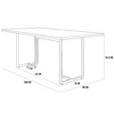 Ver imagem 6 de Mesa de Jantar 6 Lugares Retangular Maldiva F01 Industrial 180cm Preto Fosco - Lyam Decor