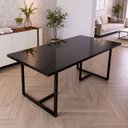 Ver imagem 1 de Mesa de Jantar 6 Lugares Retangular Maldiva F01 Industrial 180cm Preto Fosco - Lyam Decor