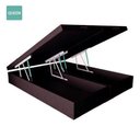 Ver imagem 1 de Cama Box Baú Queen Bipartido Sintético Marrom 38x158x198
