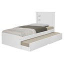 Ver imagem 2 de Cama Solteiro Barcelona Branco e Preto com Cama Auxiliar - Tebarrot
