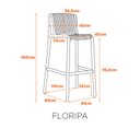 Ver imagem 3 de Kit com 2 Banquetas Floripa em Polipropileno - Cor Preto