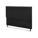 Ver imagem 2 de Cabeceira Estofados Casal Queen Quarto 1,64cm Lilian Suede Preto Madelina Decor