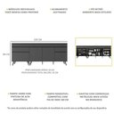 Ver imagem 5 de Kit 2 Balcões Gabinete Pia 150 Cm E Cooktop 70 Cm Veneza Multimóveis Mp2073.895 Preto