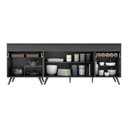Ver imagem 3 de Kit 2 Balcões Gabinete Pia 150 Cm E Cooktop 70 Cm Veneza Multimóveis Mp2073.895 Preto