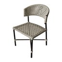 Ver imagem 2 de Kit 4 Cadeiras Hortz Corda Náutica Base em Alumínio Preto/areia