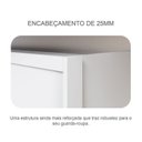 Ver imagem 7 de Guarda-Roupa Casal com 3 Portas de Correre 6 Gavetas com Espelho 100% MDF Branco Linha Vegas