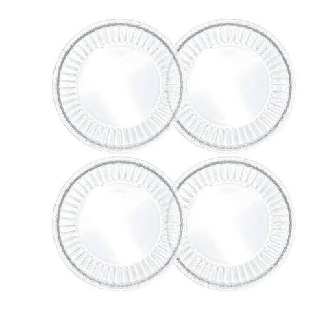 Conjunto 4 Pratos para Sobremesa de Cristal Imperatriz 20cm - Wolff