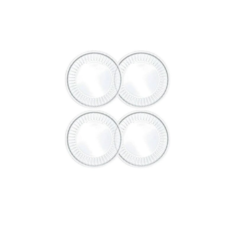 Conjunto 4 Pratos para Sobremesa de Cristal Imperatriz 20cm - Wolff