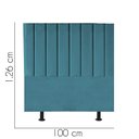 Ver imagem 3 de Cabeceira Estofada Solteiro 100CM Cora Suede Azul Turquesa - D A DECOR D&A Decor