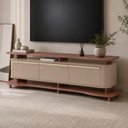 Ver imagem 1 de Rack para Sala de Estar TV 75 pol Orgânico 3 Portas 180cm Maui B02 Freijó Fendi - Lyam Decor