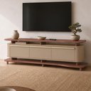 Ver imagem 3 de Rack para Sala de Estar TV 75 pol Orgânico 3 Portas 180cm Maui B02 Freijó Fendi - Lyam Decor