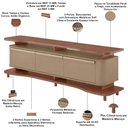 Ver imagem 5 de Rack para Sala de Estar TV 75 pol Orgânico 3 Portas 180cm Maui B02 Freijó Fendi - Lyam Decor