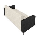 Ver imagem 7 de Sofá Living Decorativo Houston 2 Lugares 200cm Pés em Metal Linho/ Pu Off White/ Preto G33 - Gran Be
