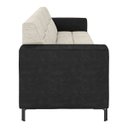 Ver imagem 6 de Sofá Living Decorativo Houston 2 Lugares 200cm Pés em Metal Linho/ Pu Off White/ Preto G33 - Gran Be