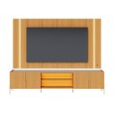 Ver imagem 2 de Painel TV até 75" Chanfrado Bancada 4 Portas 243cm com LED Jasmine C04 - D'Rossi