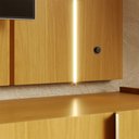 Ver imagem 4 de Painel TV até 75" Chanfrado Bancada 4 Portas 243cm com LED Jasmine C04 - D'Rossi