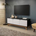 Ver imagem 1 de Rack Kappesberg 3 Portas 3d Preto Fosco/branco 136cm