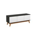 Ver imagem 2 de Rack Kappesberg 3 Portas 3d Preto Fosco/branco 136cm
