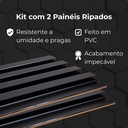 Ver imagem 4 de Kit 2 Painel Ripado Pvc 3d Decorativo 2,70m X 16cm